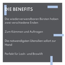 Augenmanufaktur Duo Eyebrow Brush - The Duo Brush of Angled Eyebrow Brush and Spoolie Brush with Mini Eyelash Brush for Tinting Suitable for Use with Gel and Cream (Large)