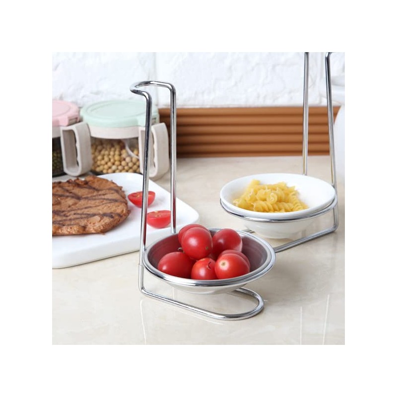 1 Piece Stainless Steel Spoon Rest Holder with Bowl Spoon
