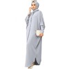 IDOPIP Muslim Dresses for Women Long Sleeve Islamic Ramadan Abaya