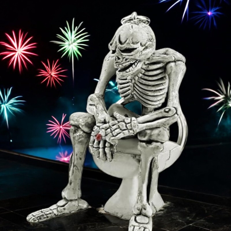 Deadly Diamonds Cool Skeleton Plastic Keyring for Men Boys, gray