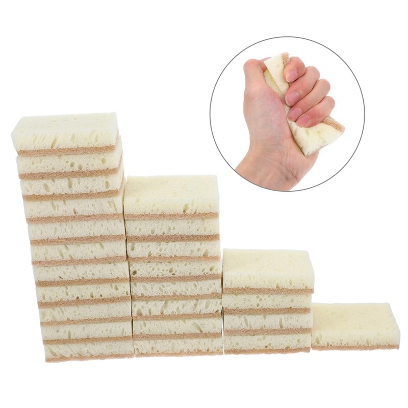 Healvian 24pcs Non-Scratch Kitchen Sponges Gentle Cleaning Scrubbers for Dishes
