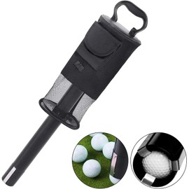 WADY Golf Ball Retriever,Shag Bag for Golf Balls Bag with Detachable Tube, Easy Assembly & Disassembly, Portable Golf Accessory Hold up to 75 Balls (Black)