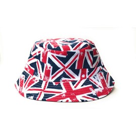 KGM Stylish Designer UK Union Jack Pattern Bucket hat (Multicoloured)