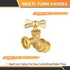 2-Pack HeSun Brass No-Kink Hose Bibb Valve, 3/4" MIP Inlet