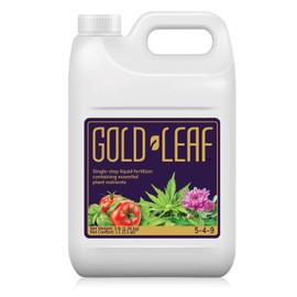 1L Gold Leaf All-in-One Liquid Fertilizer – pH Balanced, Instantly Dechlorinates, No Additives Needed – for Soil, Hydroponics & Coco – Bigger Blooms, Higher Yields, Complete Plant Nutrition