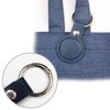 AirTag Case Leather Navy Navy Blue Key Holder Round Carabiner