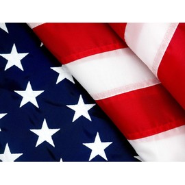 American Flag 3x5 with Pole Sleeve Tough Durable Fade Resistant All Weather Nylon Made in USA Embroidered Stars Sewn Stripes