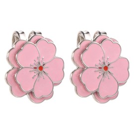 Tinoaly 2pcs Magnetic Golf Hat Clips, Pink Flower Shape Golf Ball Marker Magnetic Ball Marker Magnet Hat Clip Accessories for Men Women Golfer