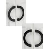 Susenya Half Moon Handles,1-Pack, Brushed Silver Cabinet Pulls 5.04" Hole