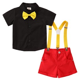 Formemory Bow Tie Baby Toddler Boys Party Dress Up Baby T-Shirt Mouse Halloween Mouse Cosplay Halloween Costume Christmas Birthday Gift (Boys 90)