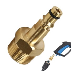 High Pressure Washer Adapter for Jet Wash – M22 Threaded Coupler with Quick Connect – Fits Standard Pressure Washer Hose Attachments