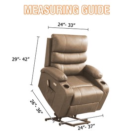 KPPKOU High Stretch Recliner Slipcover with Side Pocket Electric Power Lift Recliner Chair Cover,Soft Jacquard Fabric Fitted Standard Large Power Lift Recliner (Light Gray)