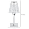LED Crystal Table Lamp Transparent Prism Dimmable Desk Lamp USB