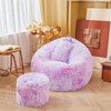 Plush Fuzzy Fluffy Tie Dye Lavender bean bag chair covers