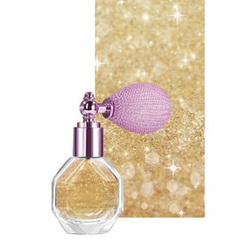 BEUKING Highlight Shimmer Powder Spray, Glitter High Gloss Diamond Powder, Long Lasting Lightweight Ultra-Fine for Festive Party Face Body Hair Daily Makeup (#03 Citrine)