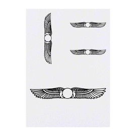 Azeeda 4 x 'Ägyptische Sun Disk' Temporäre Tattoos - Wasserfest, Hautfreundlich & Ungiftig · Transfers in Verschiedenen Größen (TO00012219)