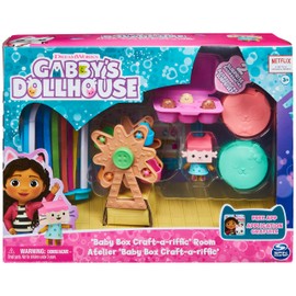 Gabby’s Dollhouse, Baby Box Craft-A-Riffic Room with Baby Box Cat Figure, Accessories, Furniture and Dollhouse Deliveries, Kids’ Toys for Ages 3 and up