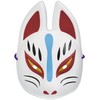 Folk Art Mask, Fox, Half Mask, White, Packaged