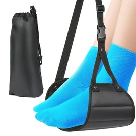 Qryuvfek Airplane Travel Foot Hammock, Perfect Airplane Footrest to Relax Feet, with an Adjustable Length, Foot Hammock Essential for Relaxing During Work or Travel
