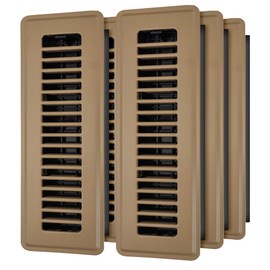 Floor Register 2x10, 6 Pack Floor Vent Covers for Home Floor Heavy Duty Steel Walkable Floor Vents Air Vent Covers for Sidewall and Floor