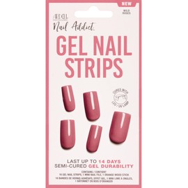 Ardell Nail Addict Gel Nail Strips - Wild Roses, Cures with LED/UV Lamp, Lasts Up To 14 Days, 1-pack