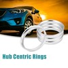 ACROPIX 66.6 to 60.1mm Hub Centric Rings Silver Tone -