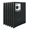 Dunwell Binder with Plastic Sleeves 12-Pocket (6 Pack, Black) -