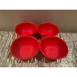 Tupperware New Set of 4 Legacy 400ml Bowls in Red Chili Beautiful Color