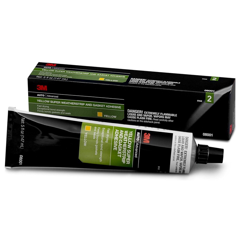 3M Super Weatherstrip and Gasket Adhesive, 08001, Yellow, 5 fl