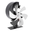 Stove Fan 6 Blades Fireplace Fan Heat Powered Fast Wind
