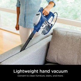 Shark HV200 Rocket Corded Stick Vacuum, Lightweight, Bagless, for Carpet and Hard Floor Cleaning with Swivel Steering, Blue (Renewed)