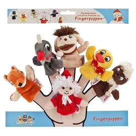 Unser Sandmännchen und Freunde 986176 – Finger Puppet Set – 6 Designs