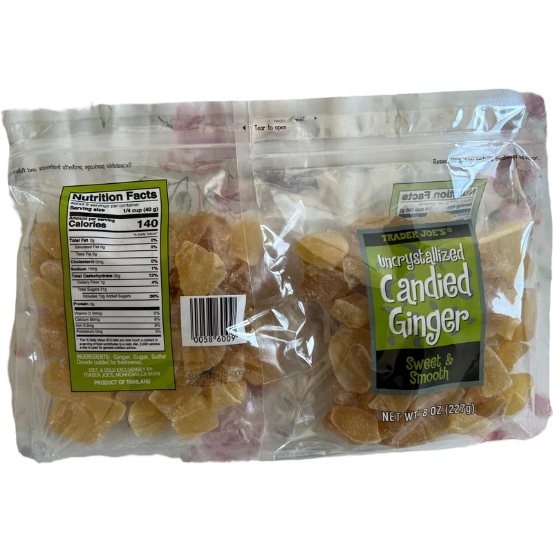 Trader Joe's Uncrystallized Candied Ginger Sweet & Smooth, 8 oz