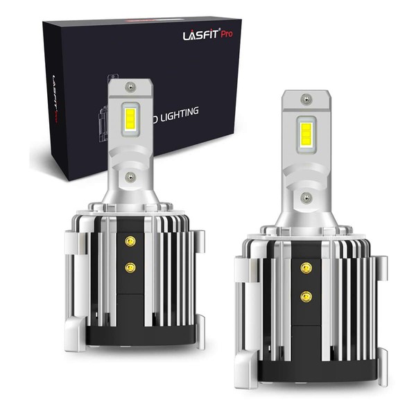 LASFIT H7 Light Bulbs w/Adapter-Retainer-Holder Special for Volkswagen-Passat 2012-2019, No Need Other Cable, Plug n Play, 6000K Cool White Light Improve Driving View (pack of 2)