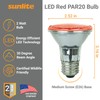 Sunlite 80003-SU LED PAR20 Colored Wildlife Friendly Light Bulb, 2