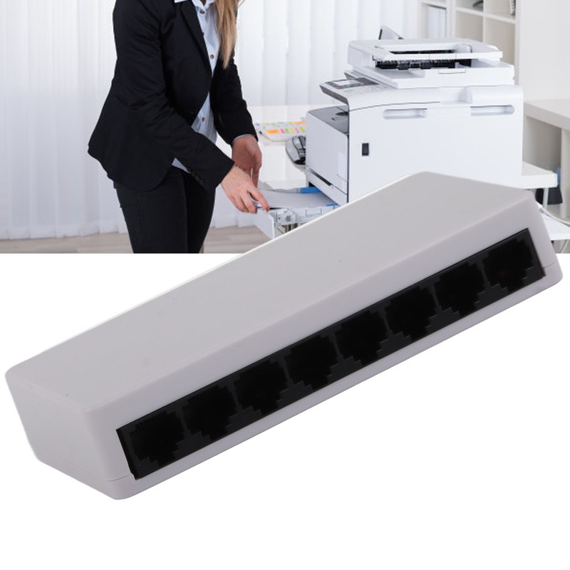 8 Port 10/100Mbps Ethernet Switch Support Desktop Wall Mount Unmanaged