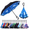 Wxjiahetai Inverted Umbrella, Windproof Reverse Umbrellas for Rain with Reversible