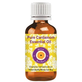 Deve Herbes Pure Cardamom Essential Oil (Elettaria cardamomum) 100% Natural Therapeutic Grade Steam Distilled 5ml (0.16 oz)