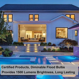 Vannise PAR38 Halogen Flood Light 80W 120V, High Output 1500LM PAR 38 Flood Light Bulbs Warm White 2800K, 80W PAR38 Dimmable with E26 Base, Long Lasting Halogen PAR 38 Outdoor Flood Light Bulbs