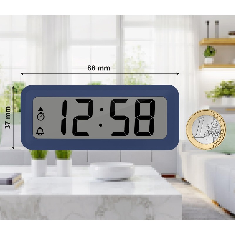Techno Line WT175 Mini Alarm Clock/Traveler Alarm Clock with Temperature