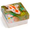 Kubla Craft Shell Decorative Storage Trinket Box 3"x3" - Koi