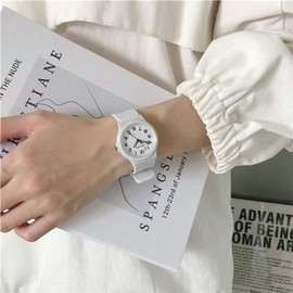Noiseless silent college entrance exam watch exam test wristwatch gift College entrance exam watch-white