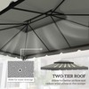 Outsunny 13' x 10' Gazebo Replacement Canopy, Gazebo Top Cover