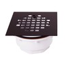Westbrass 2" Sch 40 PVC Shower Drains with 4-1/4" Square