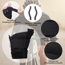 Thumb Brace Adjustable Thumb Orthosis Left and Right Hands Orthosis Thumb CCD Joint for Men and Women Thumb Splint for Arthritis, Thumb Sprain, Tendonitis (Black)