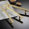 AITITAN 10 Pack Gold Kitchen Handles - Knurled, 192mm Hole