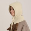 JSTHHTT Winter Hats for Women, with Drawstring Warm Hooded Scarf