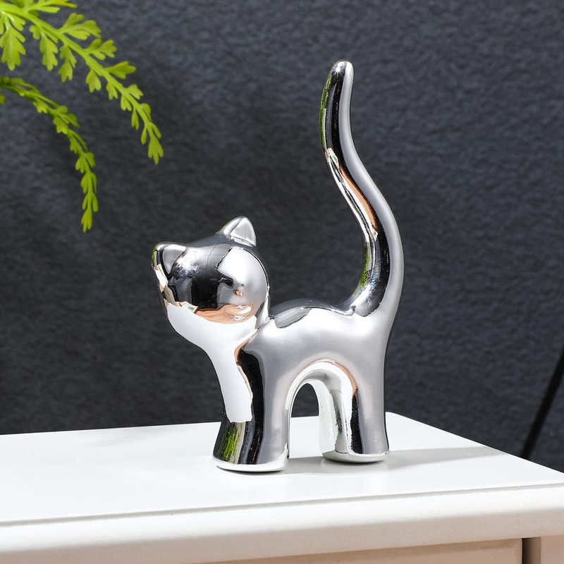 BESTOYARD Cat Ring Holder Ring Holder Ring Display Stand Cat