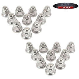 Mytee Products Stainless Steel Lug Nut Covers, 2"(H), fits 33mm, Push on (20 Pack)