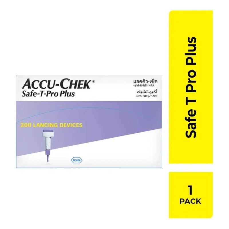 Lancetas Accu-chek Safe T Pro Plus - Caja Con 200